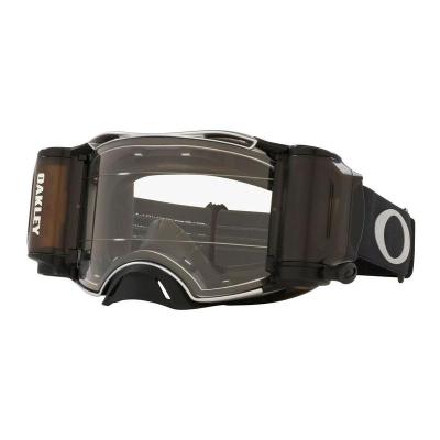 Masque cross AIRBRAKE MX TUFF BLOCKS GUNMETAL BLACK CLEAR ROLL OFF OAKLEY
