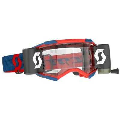 Masque cross Scott Fury WFS - dark blue/neon red clear works 2024