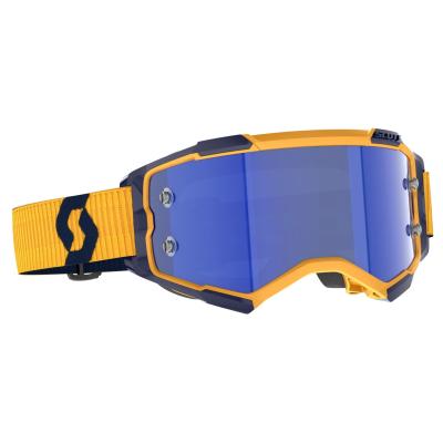 Masque cross Scott Fury - dark yellow/dark blue blue chrome works 2024