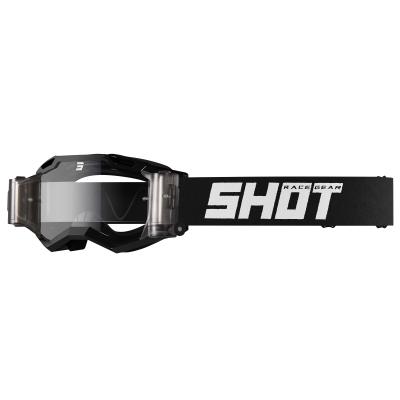 Masque cross Shot ASSAULT 2.0 - SOLID BLACK ROLL OFF GLOSSY 2023