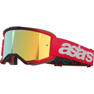Masque cross VISION 5 BLAZE - ROUGE/IRIDIUM OR ALPINESTARS