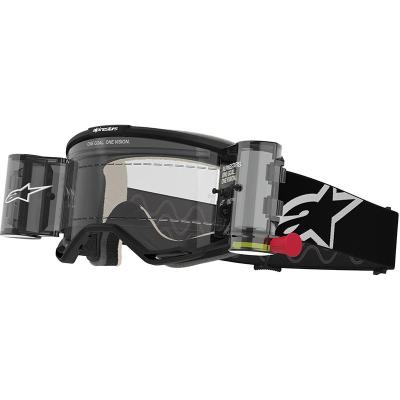 Masque cross VISION 5 CORP + SYST&Egrave;ME ROLL-OFF - NOIR ALPINESTARS