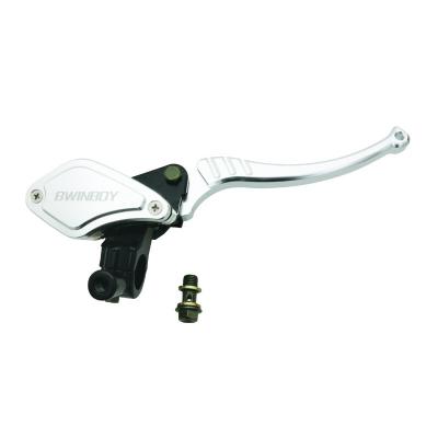 Ma&icirc;tre cylindre de frein P2R MAITRE CYLINDRE DE FREIN MOTO UNIVERSEL AVANT ALU CNC NOIR-ARGENT DROIT -P2R-
