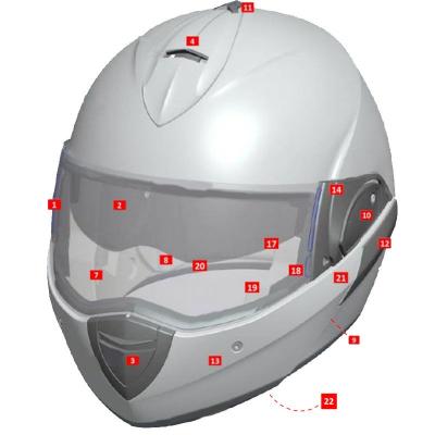 Mousse de joues et Coiffe Shark EVOLINE 3