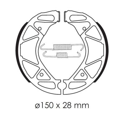 Mâchoires de frein Tecnium Scooter organique - BA209