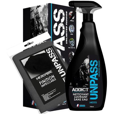 Nettoyant moto ADDICT 750ML + MICROFIBRE UNPASS