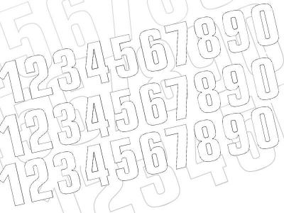 Num&eacute;ros Blackbird 2 13x7cm blanc