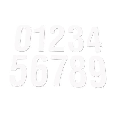 Num&eacute;ros Chaft 4 (lot de 3 -14 x 7 cm) Blanc