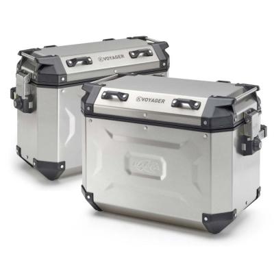 Paire de Valise Kappa 48L (Gauche) 37L (Droite) Gris Aluminium