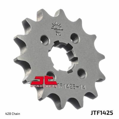 Pignon de sortie de boite JT. 15 dents acier standard pas 428 type 1425