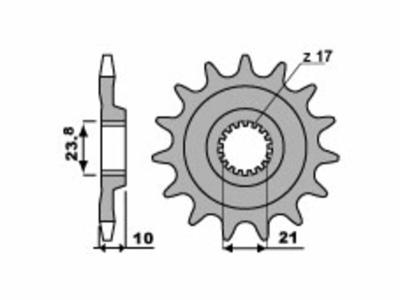 Pignon de sortie de boite PBR acier standard 2260 - 520