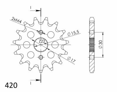 Pignon de sortie de boite SuperProx 15 dents