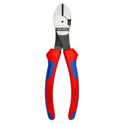 Pince coupante Knipex PRO ROBUSTE 180mm GRIS ANTIROUILLE EPAISSEUR MATERIAU 2,2 A 3,8mm POIGNEE ERGONOMIQUE 74 02 180 MADE IN GERMANY