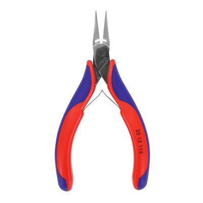 Pince &agrave; bec Knipex PLAT PRO 115mm CHROME POIGNEE ERGONOMIQUE IDEAL LES TRAVAUX PRECISION 35 12 115 MADE IN GERMANY