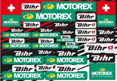 Planche de stickers Blackbird Planche d'autocollants Motorex & Bihr