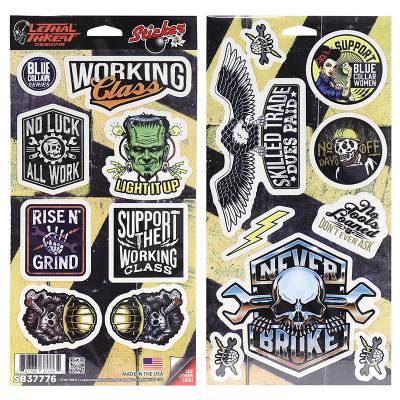 Planche de stickers Lethal Threat BLUE COLLAR SERIES 300x150mm x2