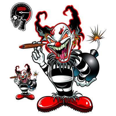 Planche de stickers Lethal Threat BOMB CLOWN 150x200mm LT88719
