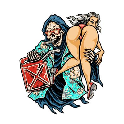 Planche de stickers Lethal Threat MINI ASS OR GAS 60x80mm