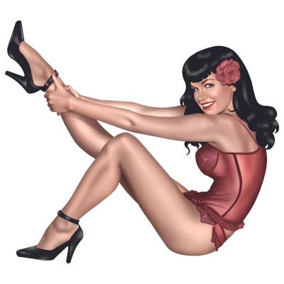 Planche de stickers Lethal Threat MINI CLASSIC PIN UP GIRL 60x80mm