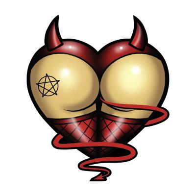 Planche de stickers Lethal Threat MINI DEVIL ASS 60x80mm