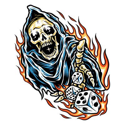 Planche de stickers Lethal Threat MINI DICE REAPER 60x80mm