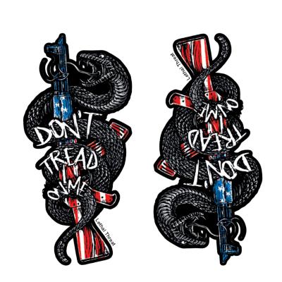 Planche de stickers Lethal Threat MINI DON'T TRAD ON ME 60x80mm