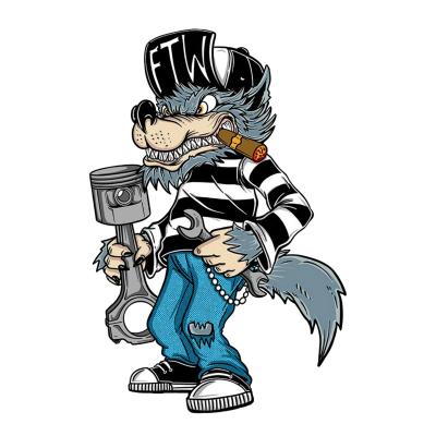Planche de stickers Lethal Threat MINI FTW WOLF 60x80mm
