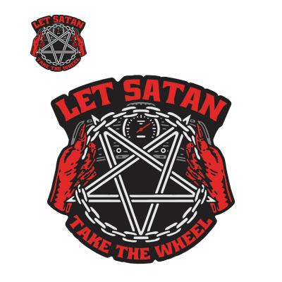 Planche de stickers Lethal Threat MINI SATAN TAKE THE WHEEL 60x80mm