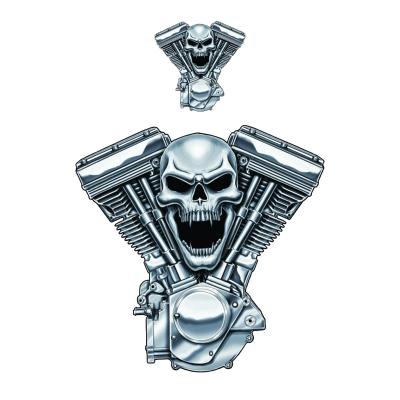 Planche de stickers Lethal Threat MINI V - TWIN ENGINE SKULL 60x80mm