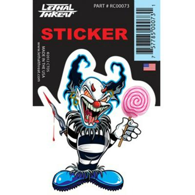 Planche de stickers Lethal Threat MINI VILAIN CLOWN BLEU 60x80mm