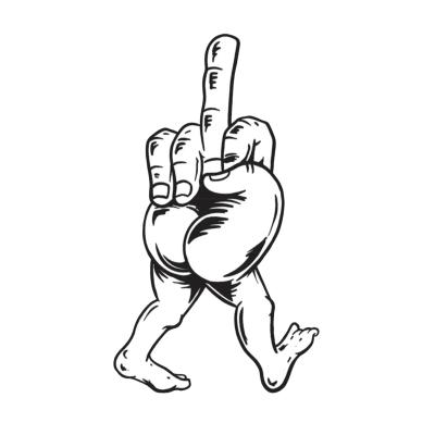 Planche de stickers Lethal Threat MINI VILAIN DOIGT MARCHANT 60x80mm