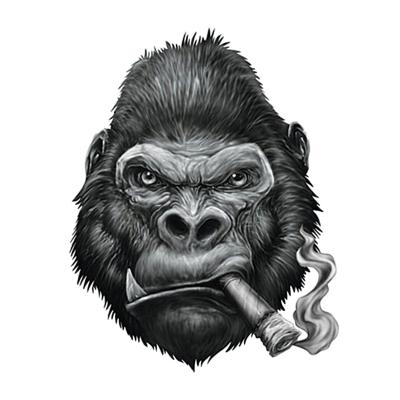 Planche de stickers Lethal Threat MINI VILAIN GORILLE CIGARE 60x80mm