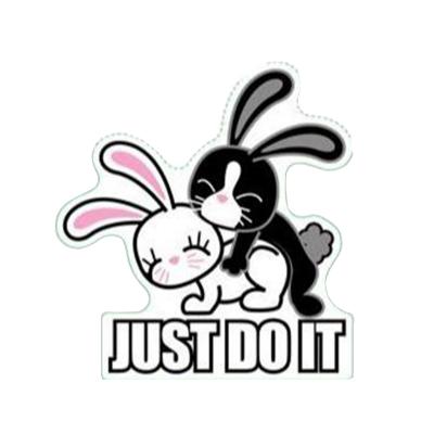 Planche de stickers Lethal Threat MINI VILAIN LAPIN JUST DO IT 60x80mm