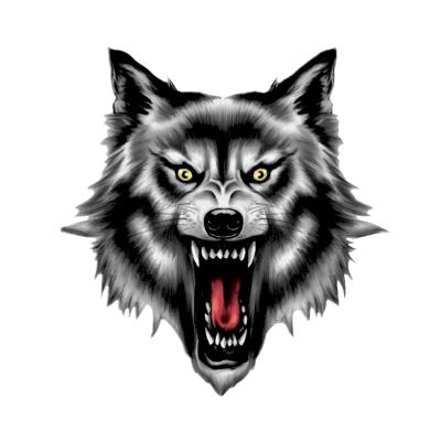Planche de stickers Lethal Threat MINI WOLF HEAD 60x80mm