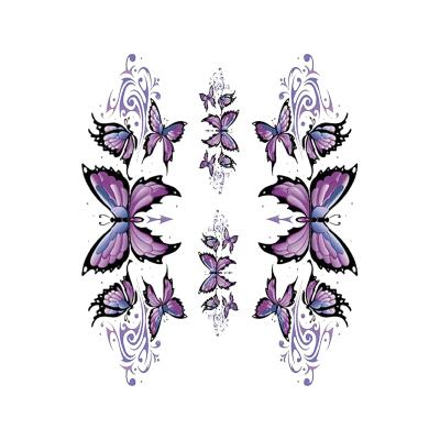 Planche de stickers Lethal Threat PURPLE BUTTERFLY DROIT GAUCHE 150x200mm