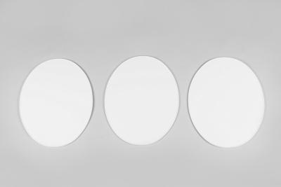 Plaque avant Ufo frontale ovale 1970 blanc 3 pi&egrave;ces