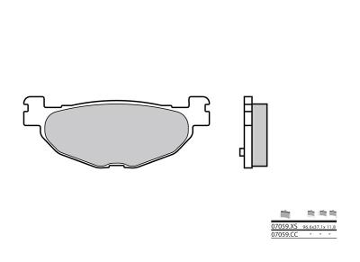 Plaquettes de frein Brembo 07059XS M&eacute;tal fritt&eacute;