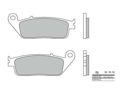 Plaquettes de frein Brembo 07074CC Carbone C&eacute;ramique
