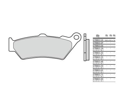 Plaquettes de frein Brembo 07BB03LA M&eacute;tal fritt&eacute; route