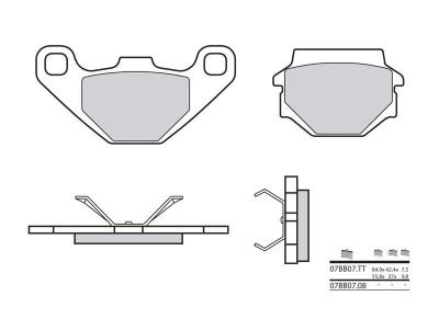 Plaquettes de frein Brembo 07BB0708 Organique