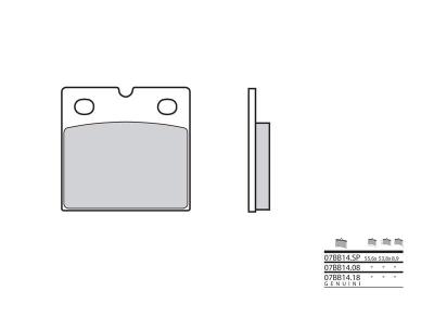 Plaquettes de frein Brembo 07BB14SP M&eacute;tal Fritt&eacute;