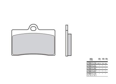 Plaquettes de frein Brembo 07BB1507 Organique