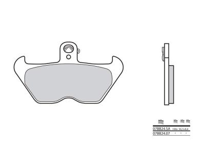 Plaquettes de frein Brembo 07BB24SA M&eacute;tal fritt&eacute;