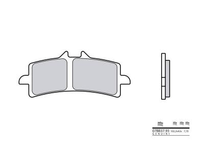 Plaquettes de frein Brembo 07BB37SA M&eacute;tal fritt&eacute;