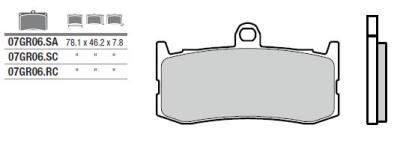 Plaquettes de frein Brembo 07GR06SA M&eacute;tal fritt&eacute;