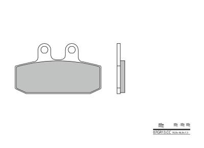 Plaquettes de frein Brembo 07GR13CC Organique