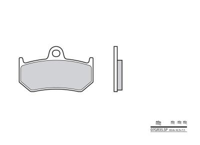 Plaquettes de frein Brembo 07GR35SP M&eacute;tal Fritt&eacute;
