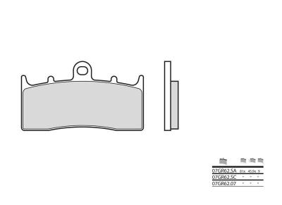 Plaquettes de frein Brembo 07GR62LA M&eacute;tal fritt&eacute; route