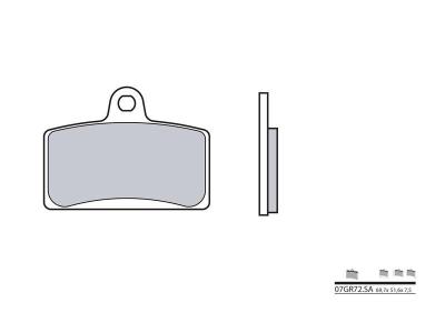Plaquettes de frein Brembo 07GR72SA M&eacute;tal fritt&eacute;