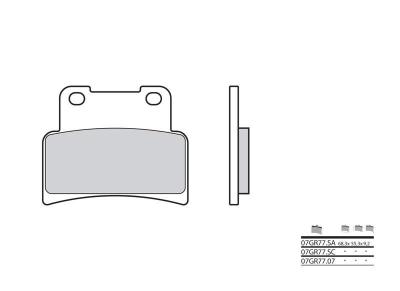 Plaquettes de frein Brembo 07GR77SA M&eacute;tal fritt&eacute;